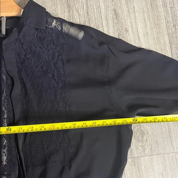 ASOS Design Black sheer, gothic style large shirt - Picture 8 of 9